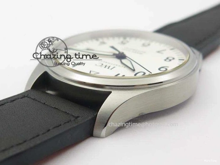 MIROTIME 0305 Mark XVIII IW327002 SS Mk Maker Best Edition White Dial On Black Leather Strap A SunProtective 7298